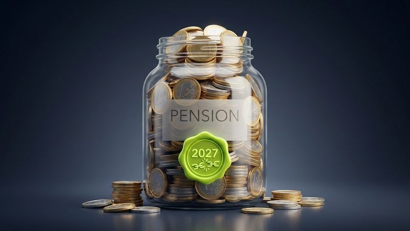 pension savings jar stuffed full of money